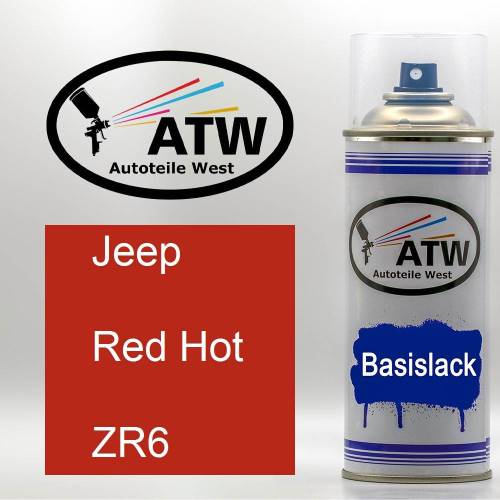 Jeep, Red Hot, ZR6: 400ml Sprühdose, von ATW Autoteile West.